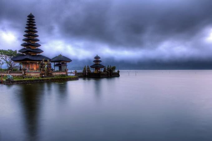 Ulun Temple at blue hour Ulun Temple at blue hour