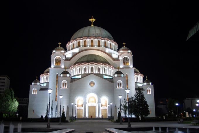 Cathedral of Saint Sava, Belgrade by night Cathedral of Saint Sava, Belgrade by night