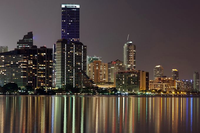 Miami Brickell Skyline and Reflexions Miami Brickell Skyline and Reflexions