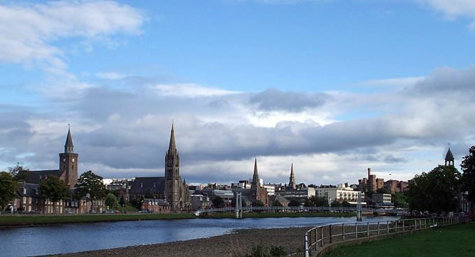 Inverness City Centre and River Ness Inverness City Centre and River Ness