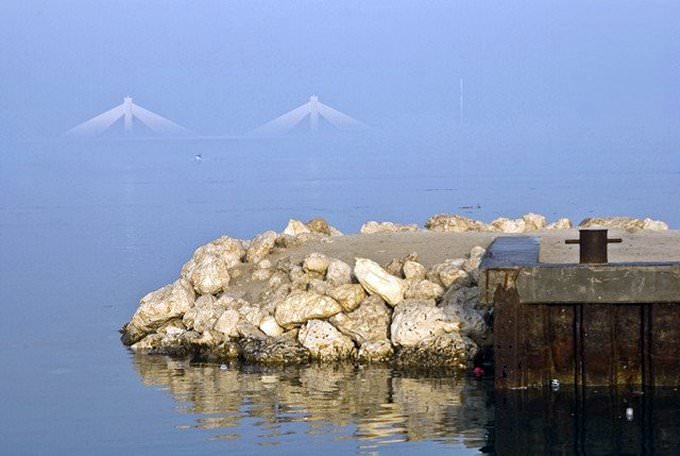 Sheikh Isa Bridge in the background Sheikh Isa Bridge in the background