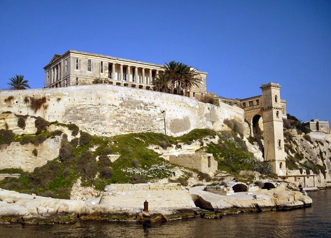 Old Naval Hospital and Lift, The Grand Harbour, Valletta-Three Cities Old Naval Hospital and Lift, The Grand Harbour, Valletta-Three Cities