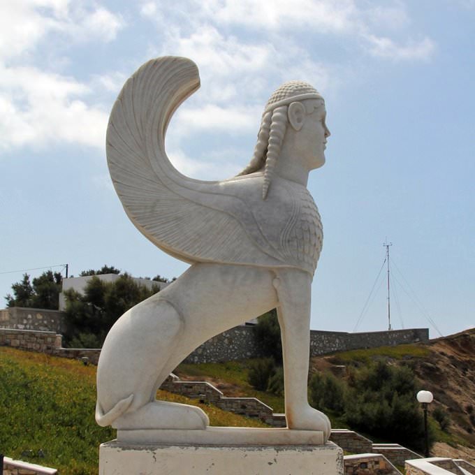 Marble copy of the "Sphinx of Naxos" Marble copy of the "Sphinx of Naxos"