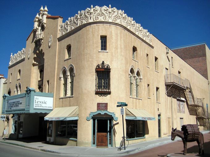 The Lensic Theatre With Burro Alley The Lensic Theatre With Burro Alley