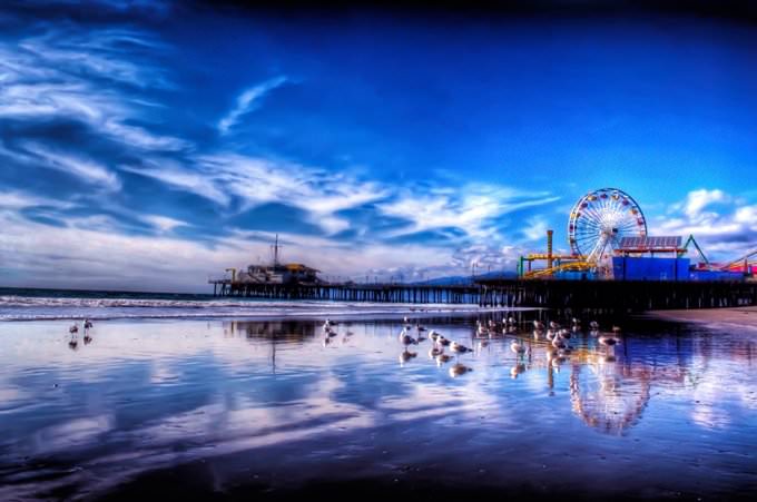 Santa Monica Pier after a storm Santa Monica Pier after a storm